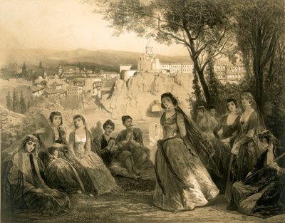 Garden Near Tiflis, Georgia by Grigori Grigorevich Gagarin